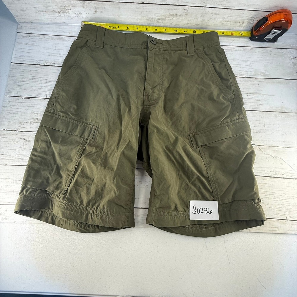 REI Co-op Mens Cargo Shorts Olive Green Hiking Outdoor‎ Utility Size 29 Waist